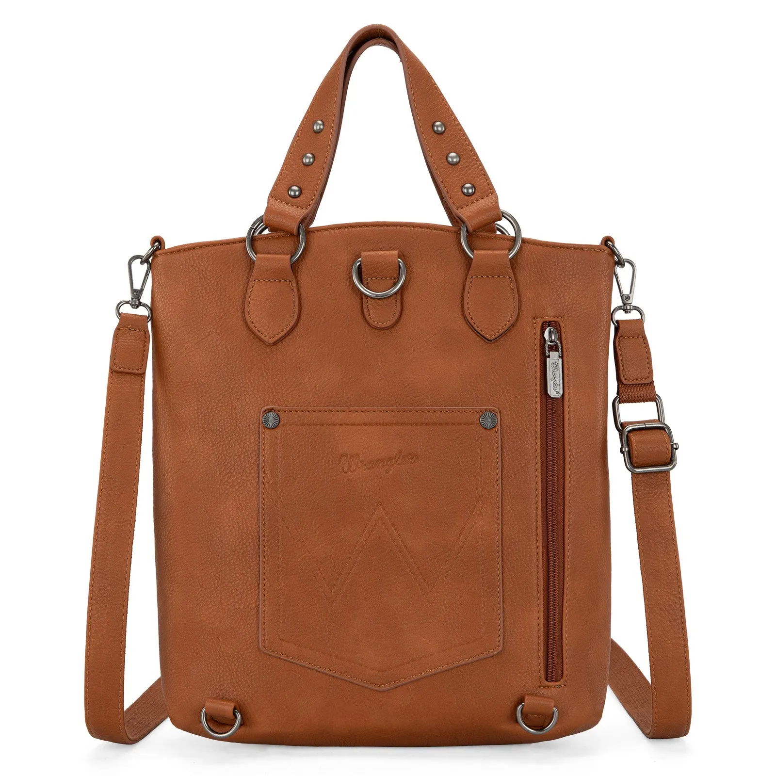 WG94G-9110  Wrangler Tote Convertible Backpack/Crossbody Bag - Light Brown