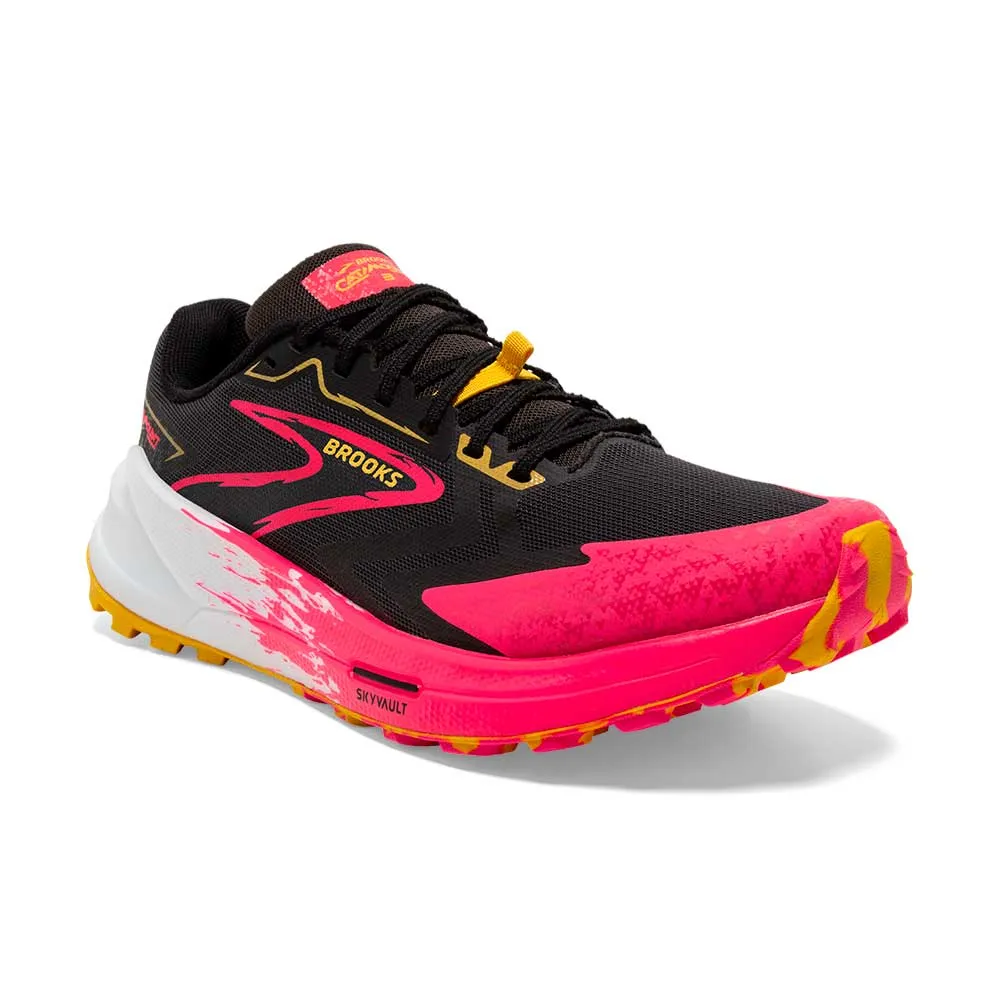 Women's Catamount 3 Trail Running Shoe - Black/Diva Pink/Lemon Chrome - Regular (B)