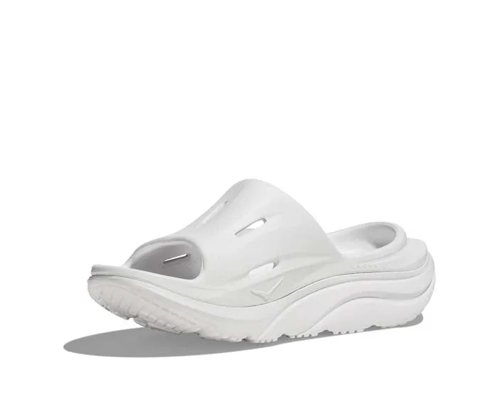 Womens Hoka Ora Slide 3 in White/White