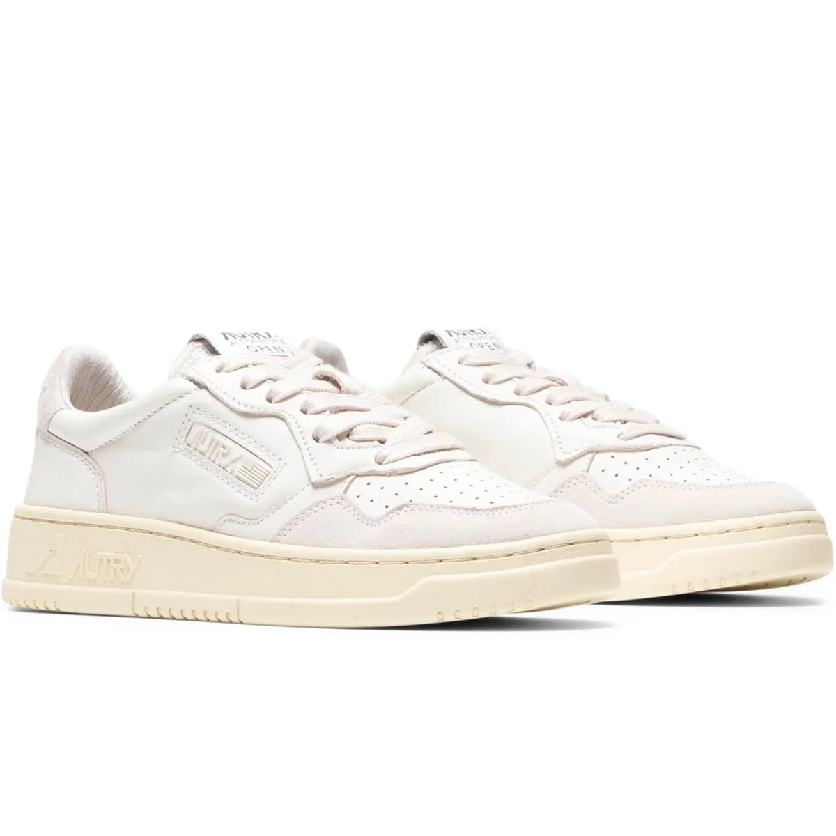 WOMENS OPEN LOW SNEAKERS LEAT/LEAT WHITE | Bodega