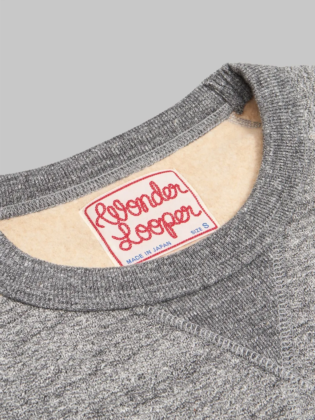 Wonder Looper Pullover Crewneck Fleeced Foxfibre Charcoal