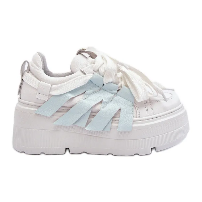 Zazoo 2F-7033 Sneakers on a massive platform, blue
