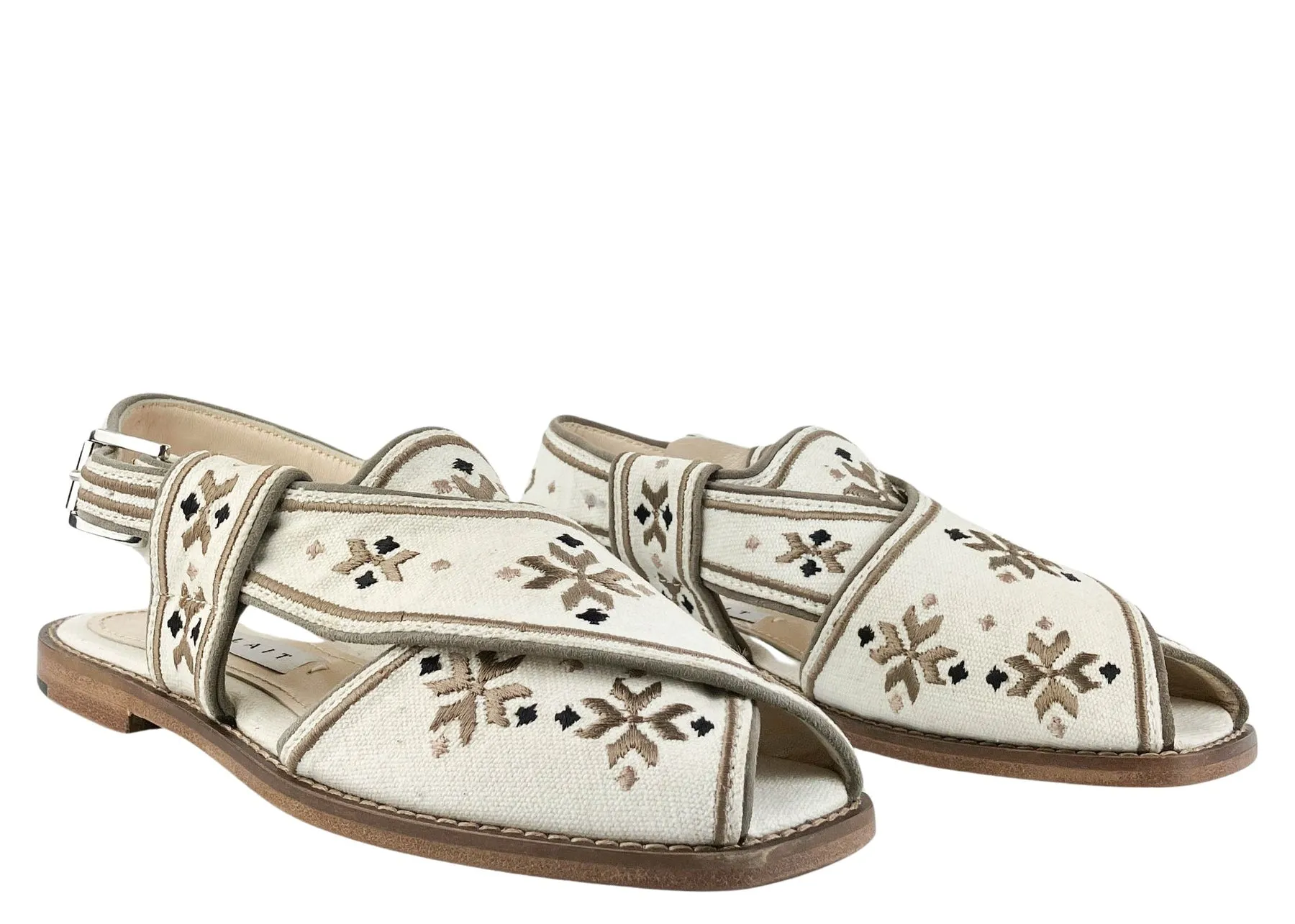 Çaplait Swati Sandals in Cream and Beige