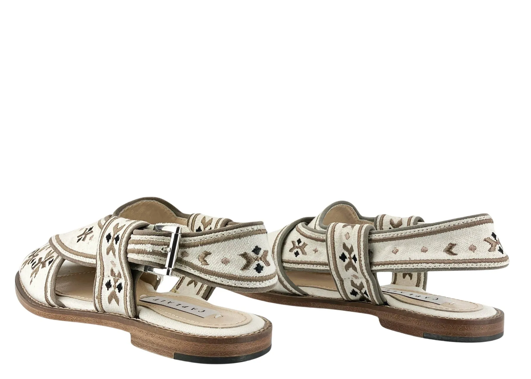 Çaplait Swati Sandals in Cream and Beige