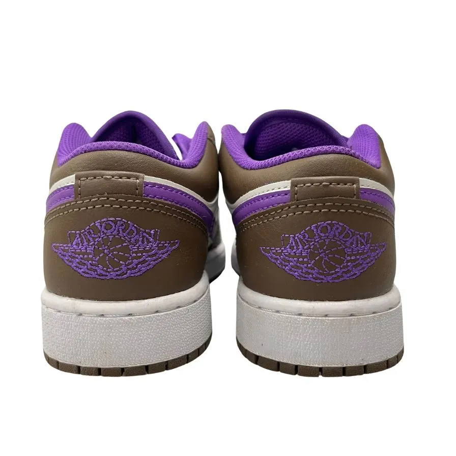 極美品◆ナイキ スニーカー エアジョーダン1 ロウ ブラウン×パープル レディース サイズ22.5cm Nike GS Air Jordan 1 Low【AFC32】